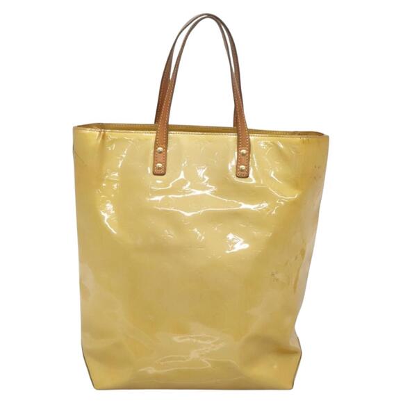 LOUIS VUITTON Monogram Vernis Reade MM Hand Bag Beige M91141 - Picture 3 of 12